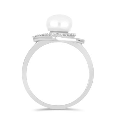 BUY WHITE FRESHWATER PEARL GEMSTONE RING IN 925 SILVER